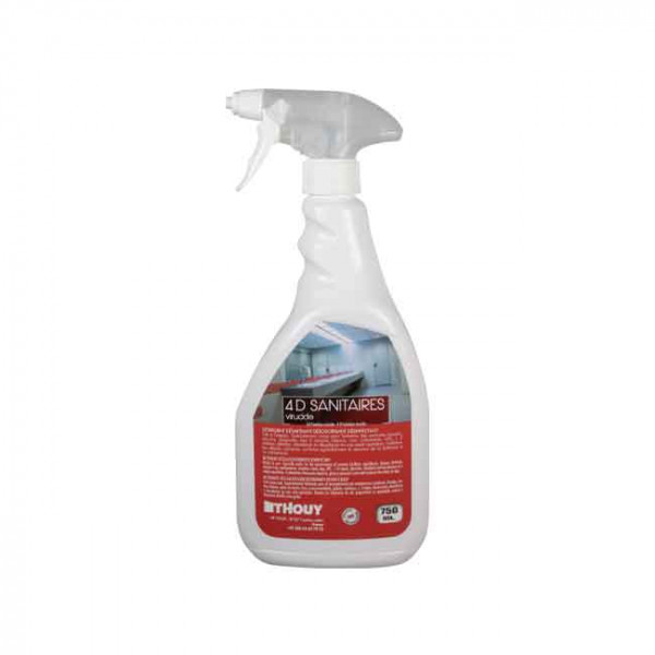 Spray détergent détartrant désinfectant virucide sanitaires 750 mL Thouy