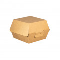Boîte à burger carrée en carton kraft 13 x 12,5 x 9 cm