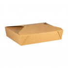 Boîte repas rectangulaire en carton kraft 1470 mL