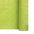 Nappe en papier damassé vert anis-kiwi en rouleau 1,18 x 25 m