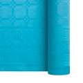 Nappe en papier damassé turquoise en rouleau 1,18 x 25 m