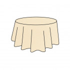 Nappe ronde jetable en soft aspect tissu ivoire champagne Ø 2,40 m