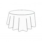 Nappe ronde réutilisable en spunbond blanc Ø 2,40 m