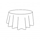 Nappe ronde jetable en soft aspect tissu blanc Ø 2,40 m